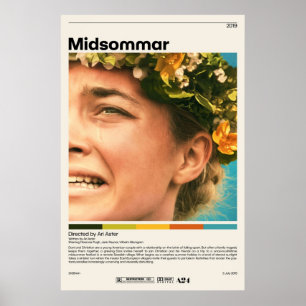 Midsommar  Ari Aster Minimalist Movie Vintage Retr Poster