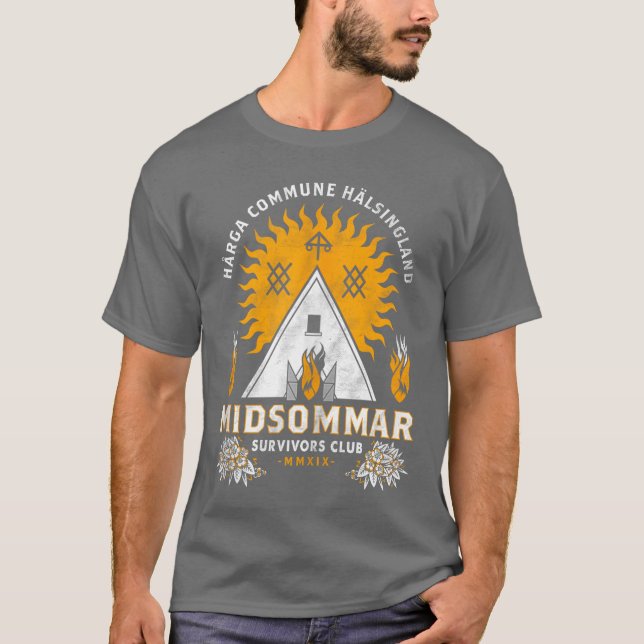 Midsommar Survival Club Scary Horror Summer Festiv T-Shirt (Front)
