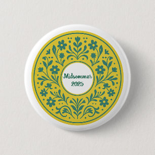 Midsommar - Traditional Swedish Midsummer Button
