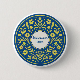 Midsommar - Traditional Swedish Midsummer Button