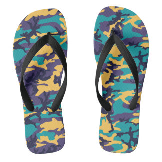 Midsummer Camo Pattern Flip Flops