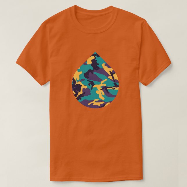 Midsummer Camo Pattern Teardrop T-Shirt (Design Front)