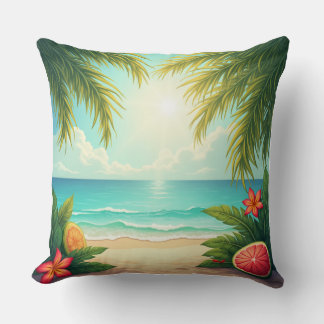 midsummer day beach pillow cushion