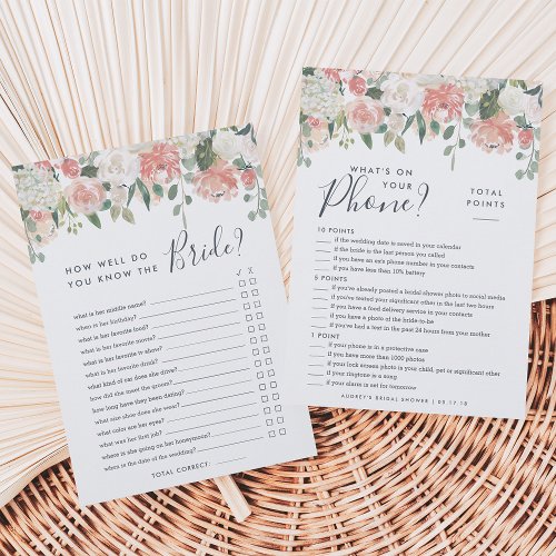 Midsummer Double_Sided Bridal Shower Game Card