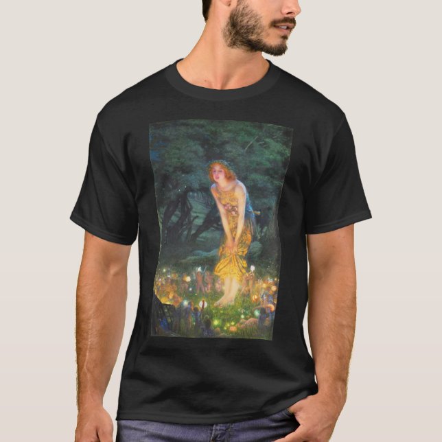 Midsummer Eve (1908) by Edward Robert Hughes T-Shirt (Front)