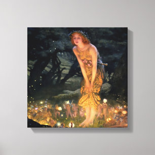 “Midsummer Eve” by Edward Robert Hughes Canvas Print