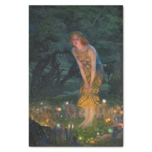 Midsummer Eve by Edward Robert Hughes Tissue Paper