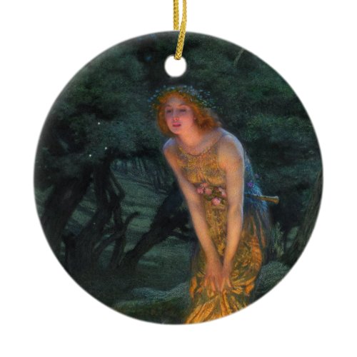 Midsummer Eve c. 1908 by Edward Robert Hughes Ceramic Ornament