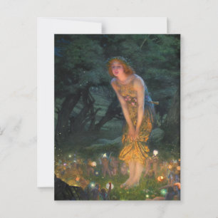 Midsummer Eve c. 1908 by Edward Robert Hughes Postcard