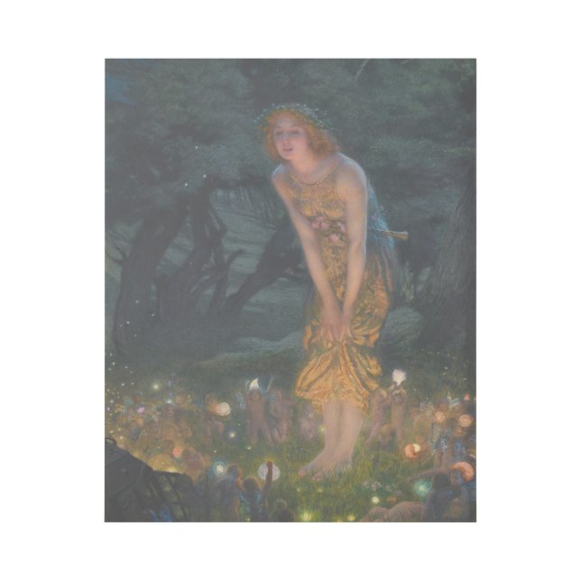 Midsummer Eve Edward Robert Hughes Fairies Fantasy Gallery Wrap (Front)