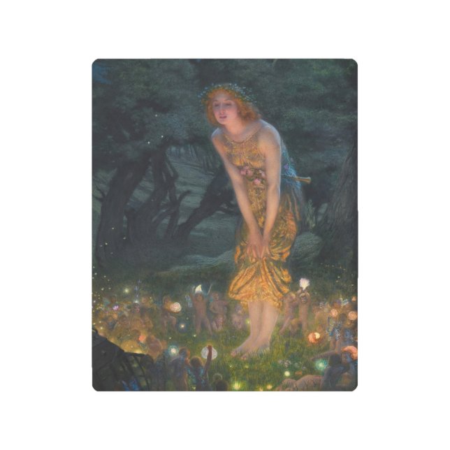 Midsummer Eve Edward Robert Hughes Fairies Fantasy Metal Print (Front)