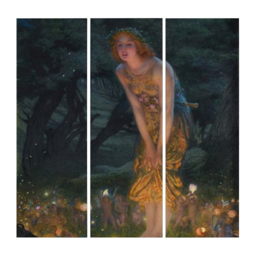 Midsummer Eve Edward Robert Hughes Fairies Fantasy Triptych