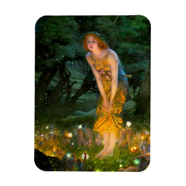 Midsummer Eve Edward Robert Hughes Magnet (Vertical)
