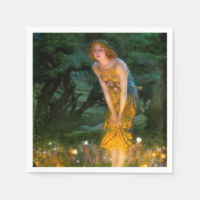 Midsummer Eve Edward Robert Hughes Napkins (Front)