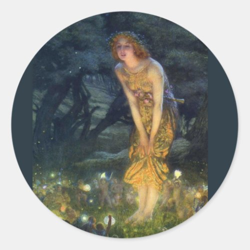 Midsummer Eve Fairy Circle Classic Round Sticker