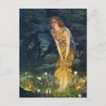 Midsummer Eve Fairy Dance Postcard by VintageSpot at Zazzle