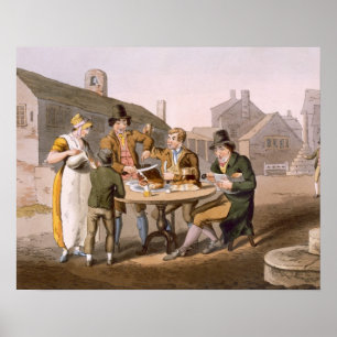 Midsummer Eve, from `Costume of Yorkshire' engrave Poster