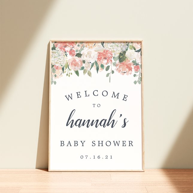 Midsummer Floral Baby Shower Welcome Poster (Creator Uploaded)