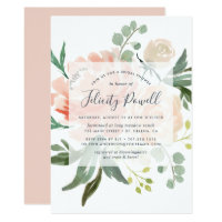 Midsummer Floral Bridal Shower Invitation