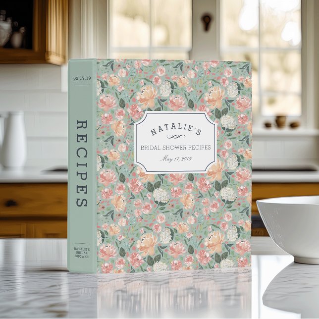 Midsummer Floral | Bridal Shower Recipe Mini Binder (Creator Uploaded)