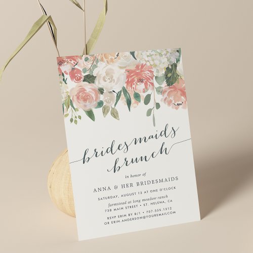 Midsummer Floral  Bridesmaid Brunch Invitation