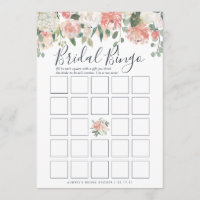 Midsummer Floral Double-Sided Bridal Shower Game