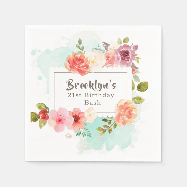 Midsummer Floral Dreams Napkins (Front)