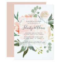 Midsummer Floral Engagement Party Invitation