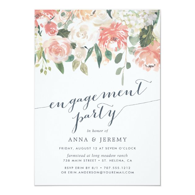 Midsummer Floral | Engagement Party Invitation