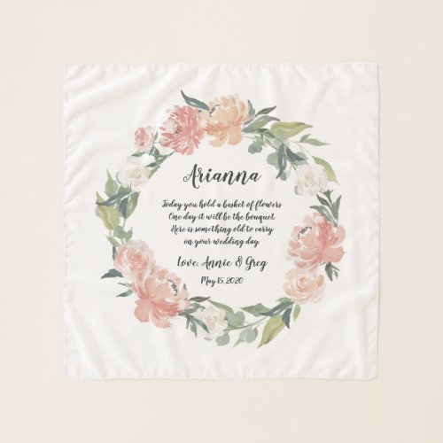 Midsummer Floral Flower Girl Poem Scarf