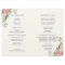 Midsummer Floral Folded Wedding Program