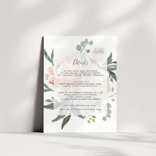 Midsummer Floral   Guest Details Card