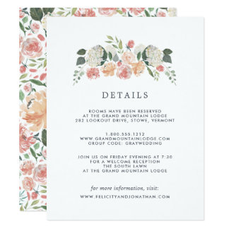 Midsummer Floral | Guest Details Card
