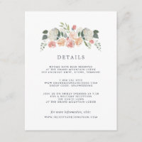 Midsummer Floral | Guest Details Card