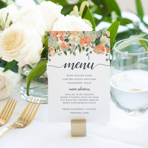 Midsummer Floral Menu Card