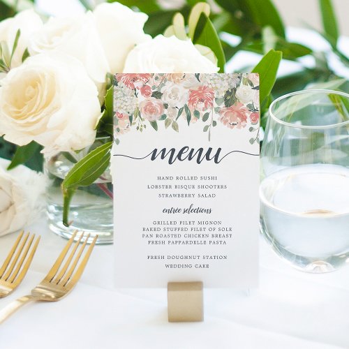 Midsummer Floral Menu Card