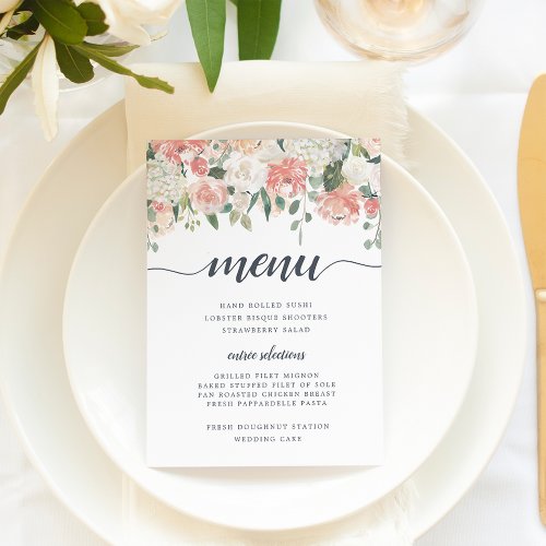 Midsummer Floral Menu Card