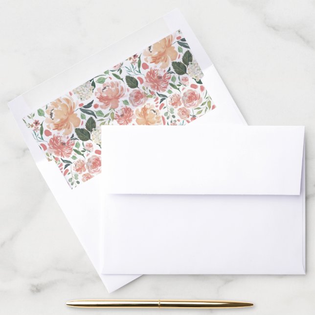 Midsummer Floral Pattern Envelope Liner (Desk)