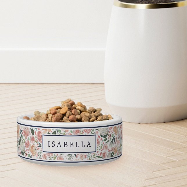 Midsummer Floral | Personalized Dog Bowl (Creator Uploaded)