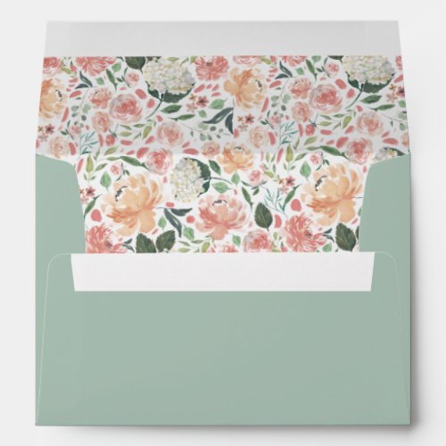 Midsummer Floral Pre_Printed Return Address Envelope