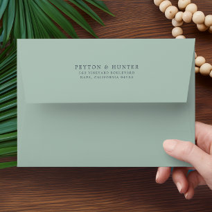 Midsummer Floral Pre-Printed Return Address Envelope
