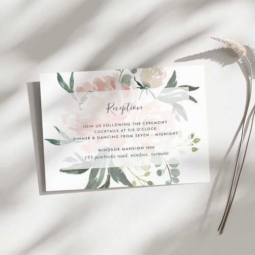 Midsummer Floral Reception Card