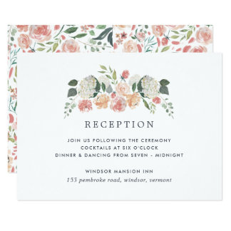 Midsummer Floral Reception Enclosure Card