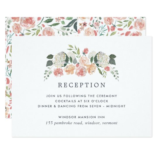 Midsummer Floral Reception Enclosure Card