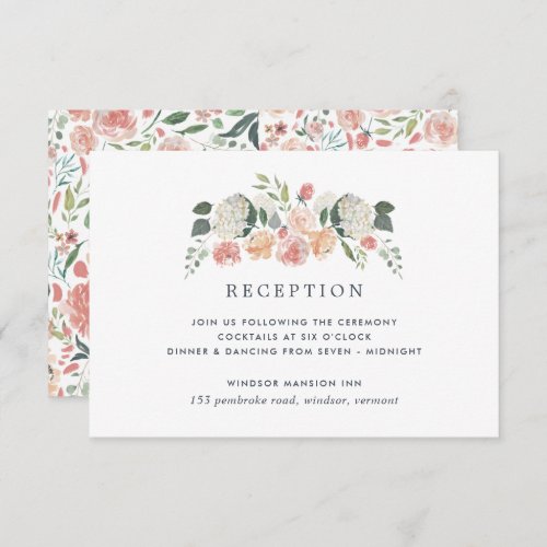 Midsummer Floral Reception Enclosure Card