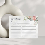 Midsummer Floral Recipe Card<br><div class="desc">Blush pink and sage green watercolor floral recipe card that matches our elegant Midsummer floral bridal shower invitations.</div>