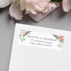 Midsummer Floral Return Address Label