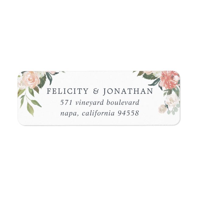 Midsummer Floral Return Address Label