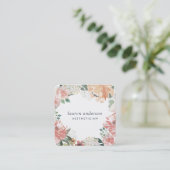 Midsummer Floral Square Business Card (Standing Front)