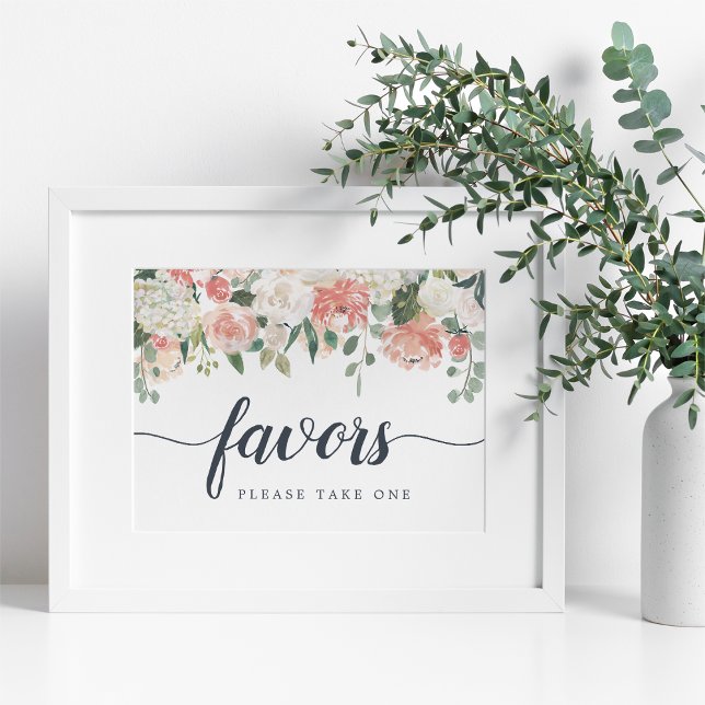 Midsummer Floral Wedding Favor Sign (Creator Uploaded)